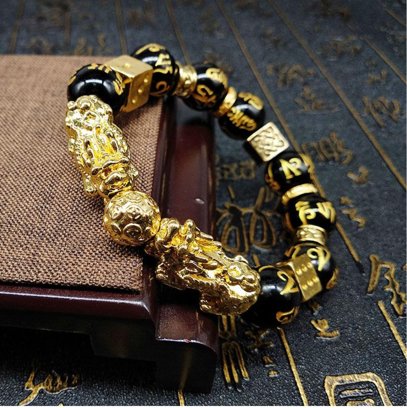 Gold-Plated Double Pixiu Bracelet - Extreme Wealth & Protection