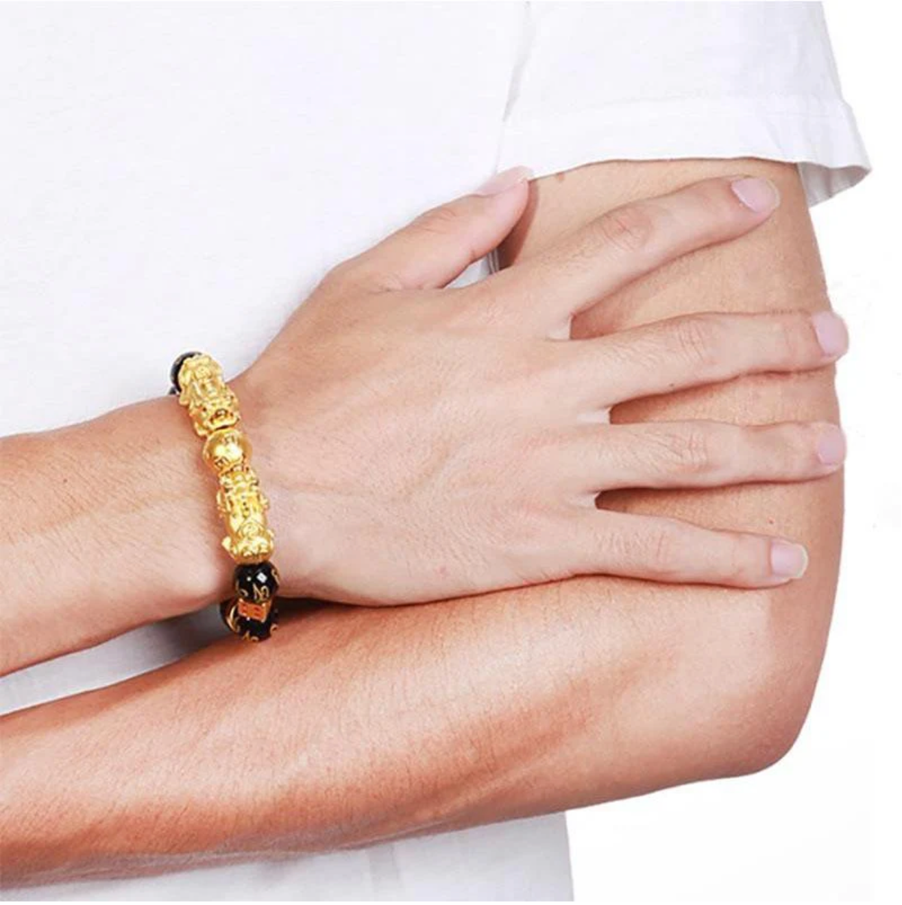 Gold-Plated Double Pixiu Bracelet - Extreme Wealth & Protection