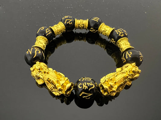 Twins Gold Pixiu Bracelet.